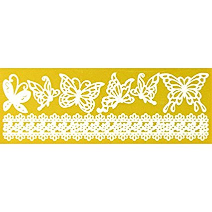 Butterflies & Ribbon Silicone Lace Mat by Chef Alan Tetreault