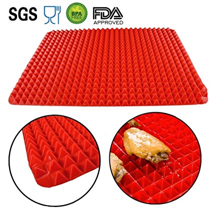 Zibpros Silicone Baking Mat Pyramid - Best Healthy Chef Cooking Sheet - 1 Pack