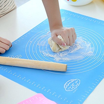 Silicone Baking Mat for Pastry Rolling with Measurements, Liner Heat Resistance Table Placemat Pad Pastry Board, Reusable Non-Stick Silicone Baking Mat for Housewife, Cooking Enthusiasts