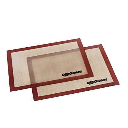 DRAGONN (2 Pk) Non-stick Silicone Baking Mat Set,16 5/8'' X 11''