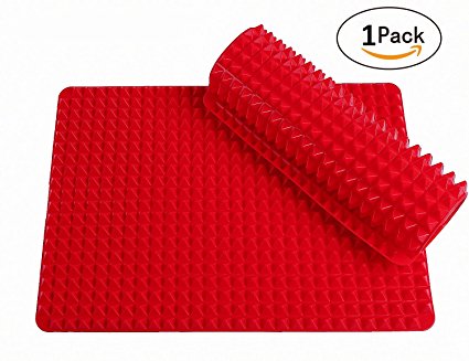 Silicone Healthy Cooking Baking Mat Non-stick, Red 1 Piece by Jollylife