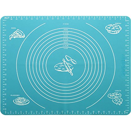 iGadgitz Home 50cmx40cm Silicone Baking Mat Non-Stick Rolling Pastry Mat with Measurements Perfect for Fondant Dough Cookies Cake Sugarcraft Bread Making