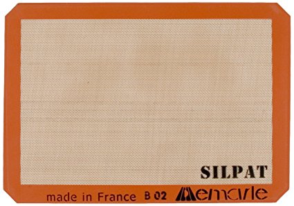 Silpat AE420295-07 Premium Non-Stick Silicone Baking Mat, Half Sheet Size, 11-5/8 x 16-1/2