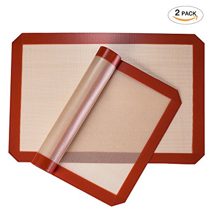 Silicone Baking Mat - Set of 2 Half Sheet (Thick & Large 11 5/8