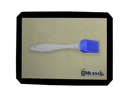 iMussab Baking Sheet-baking Mat,eco Friendly Gift-silicon Baking Mat 2-pk- Fits Half Sheet- Plus Mega Bonus Silicon Barbecue Brush.