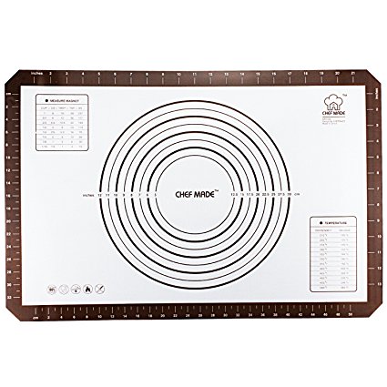 CHEFMADE Non-slip Silicone Pastry Mat with Measurements 23.6