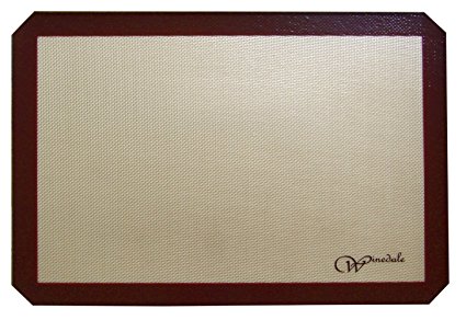 Winedale Baking Mat Quarter Size - Non-Stick Silicone Baking Mat - Measures 8x11-3/4 Inches