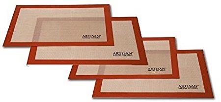 Artisan Non-Stick Silicone Baking Mat Set - 4 Pack