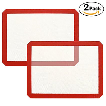 2 Piece Silicone Baking Mat, SiFREE silicone baking sheet cooking mat for Macaron,Pastry,Cookie,Bread