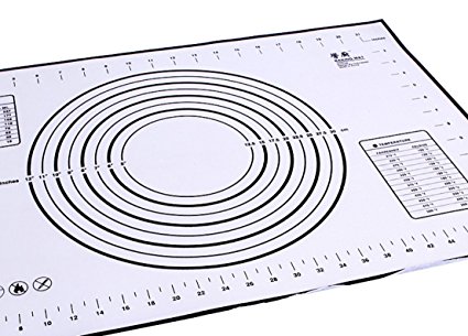 Baking Mat, KOOTIPS Premium Non-slip Silicone Pastry Mat Extra Large with Measurements 5 to 12 inch for Silicone Baking Mat Counter Mat Dough Rolling Mat Oven Liner Pie Crust Mat 16 x 23.5 inch