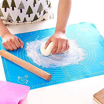 Willrise Supply Silicone Baking Mat Pastry Mat No Stick for Rolling with Measurements, Liner Heat Resistance Pad Pastry Board, Reusable Baking Mat for Housewife