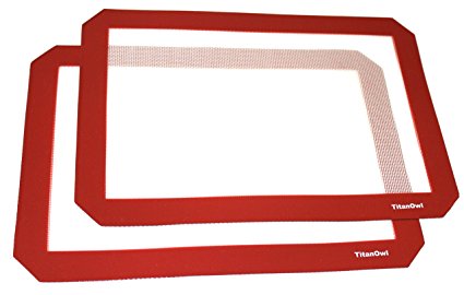 2 x Silicone Mat Non-Stick Pad 12 x 8.5 inch Platinum Cured by TitanOwl