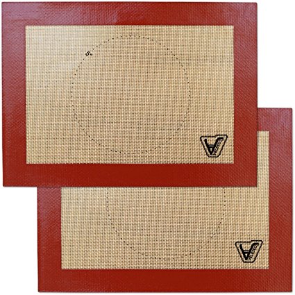 Silicone Baking Mat for Toaster Oven - Set of 2 mats (Size 7 7/8