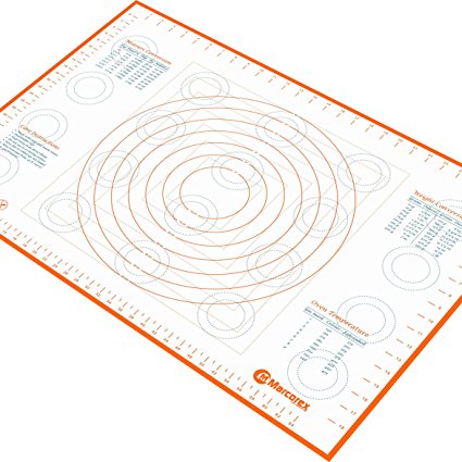 Extra Large Silicone Pastry Mat with Measurements and Conversion Charts, 29.6