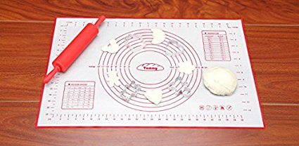 Baking Mat, KOOTIPS Premium Non-slip Silicone Pastry Mat Extra Large with Measurements for Silicone Baking Mat, Counter Mat Dough Rolling Mat Oven Liner Fondant Pie Crust Mat (16 x 23.5 inch)