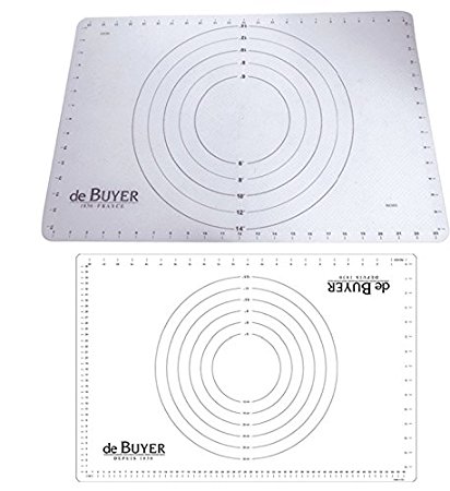 De Buyer Professional Pastry Collection Non-Stick Silicone Working and Baking Mat with Filling Marks and Circles for Tarts 4937.60