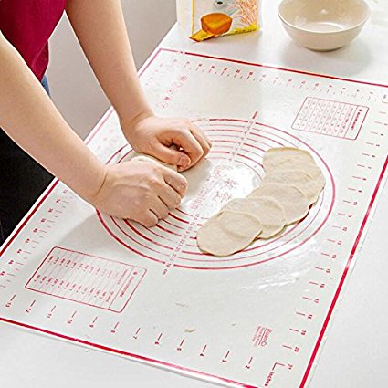 Upspirit Soft Porcelain Silicone Pastry Baking Mat with Measurement Non-slip Pastry Rolling Mat for Rolling Dough