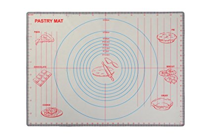 Extra silicone pastry mat with measurements non slip non-stick for fondant icing 24 x 18 inch