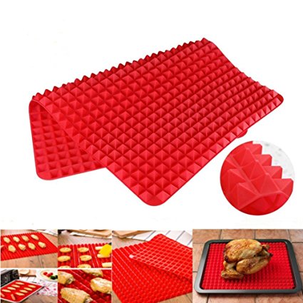 Silicone Non-stick Healthy Cooking Baking Mat with Pyramid Surface-16 Inches X 11.5 Inches