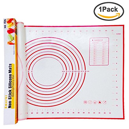 Smarki Silicone Pastry Mat Food-grade Silicone for Rolling Dough Non-Stick Silicone Mats with Measurements Great for Christmas Kneading Dough Mats-Large (23.62