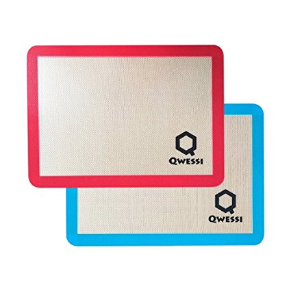 Qwessi Silicone Baking Mat Pastry Silpat Mat Non-Stick Cookie Bakery Sheet/Liner (16.5