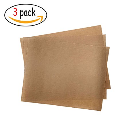 Adecco LLC Teflon Sheet For Heat Press, Nonstick Oven Liners, Heat Resistant Craft Mat Transfer Sheet 3 Pack(16 x 12 Inch)