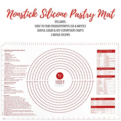 Cook's Fancy Silicone Pastry Mat with Measurements, 24