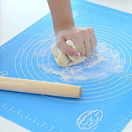 Silicone Baking Mat with Measurements - 15.7 x 19.7 Inches Extra Large Liner Heat Resistance Table Placemat Pad Pastry Board, Reusable Non-Stick Silicone Baking Mat for Pastry Rolling