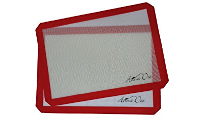 Annadee Non-stick Silicone Baking Mat (Set of 2), Half Sheet Pan Size, 16 1/2 X 11 5/8 Inches