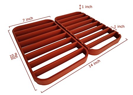 Roasting Racks for Pans - Oven Racks | Large Baking Racks for Oven Use - Roast Racks Nonstick - Red (2 Pack) by STAN BOUTIQUE